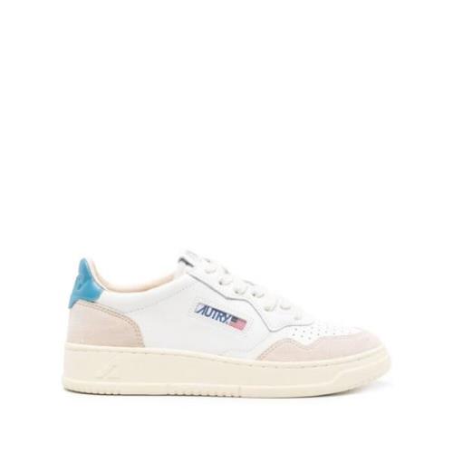 Vintage-inspirerede Lave Sneakers - Hvid/Azure