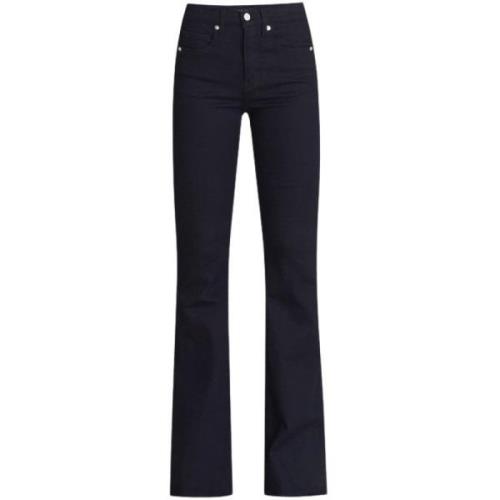 Mørk Vask Højtaljede Skinny-Flare Jeans