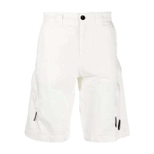 Cargo Bermuda Shorts i Hvid Twill