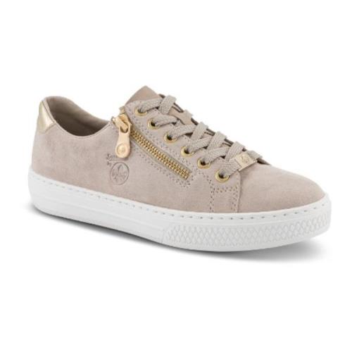 Beige Lynlås Lukning Stilfulde Sneakers