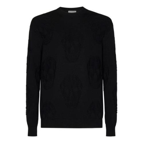 Sorte Sweaters med Teksturerede Skulls