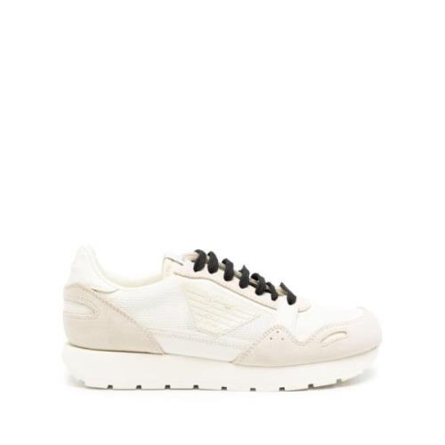 Eksklusive Beige Sneakers med Mesh Paneler