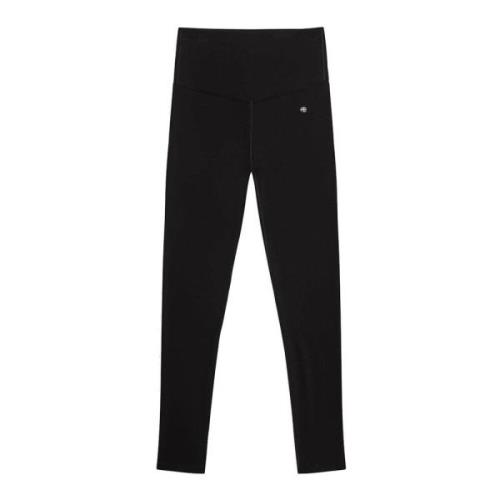 Sorte High-Waisted Leggings med Monogram