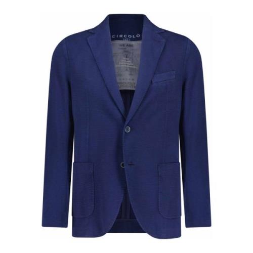 Uld Stretch Blazer med Dekorative Knapper