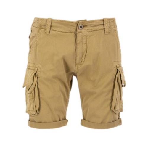 Khaki Cargo Crew Shorts