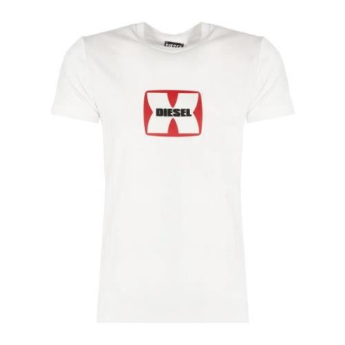 Elegant rund hals trykt T-shirt