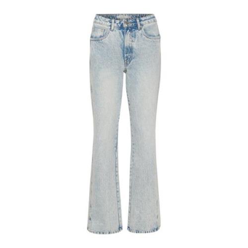 Gestuz Acidagz Hw Straight Jeans Bukser 10908903 Light Blue Acid Wash