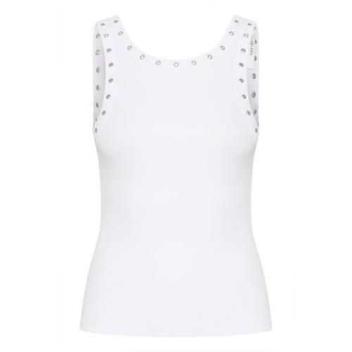 Gestuz Drewgz Eyelet Tank Top Toppe T-Shirts 10908922 Bright White