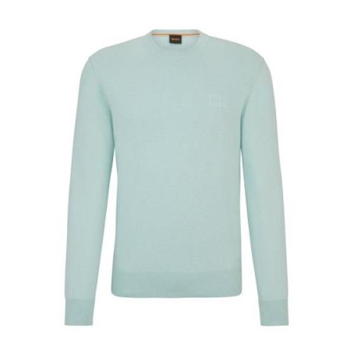 Lyseblå Cashmere Sweater Straight Fit