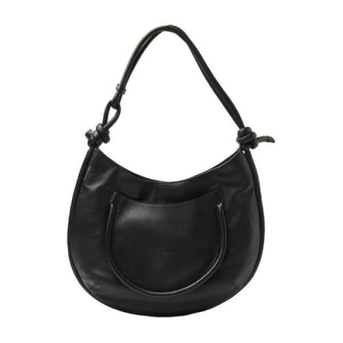 Sort Demi Piuma Knot Hobo Taske