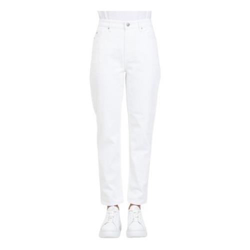 Hvide Boyfriend Cropped Jeans