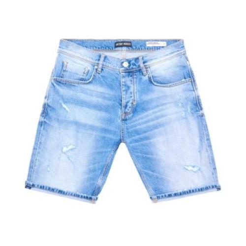 Lysblå Denim Bermuda Shorts