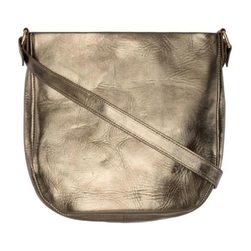 Metallic Cross Body Taske Mørk Guld