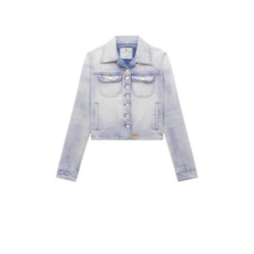 Denim Bluse med Lommer