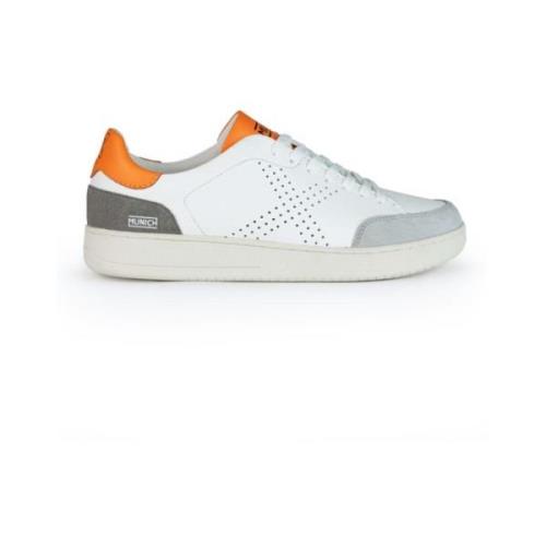 Hvide Sneakers med Orange Hæl