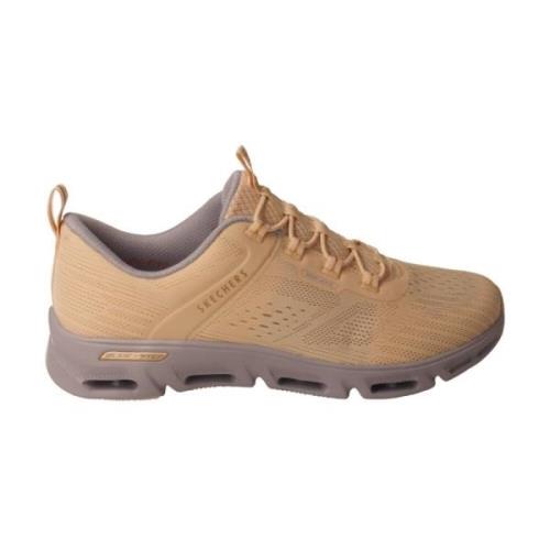 Beige/Lilla Glide-Step Dame Sneaker