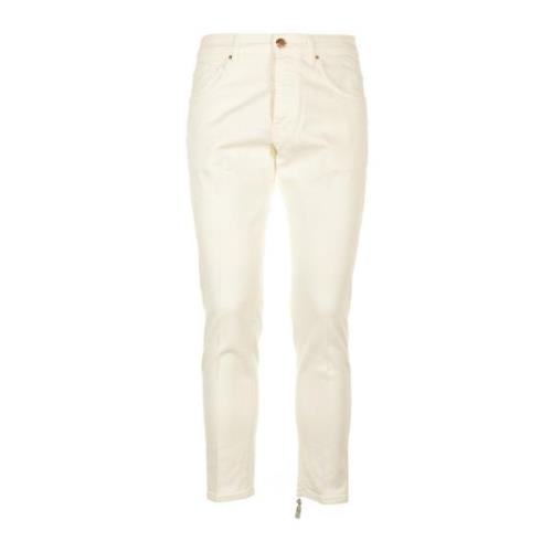 Slim-Fit Beige Jeans til Mænd