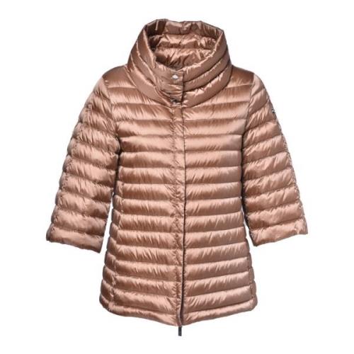 Down jacket in bronze nylon