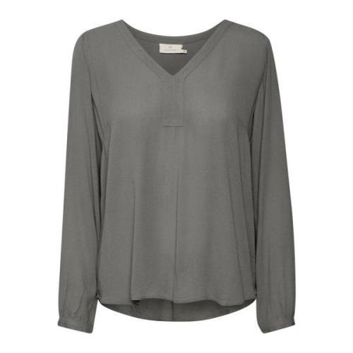 Kaffe Amber Blouse Ls Toppe Smoked Pearl