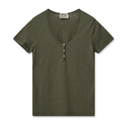 Mos Mosh Mmastin Basic Tee Toppe T-Shirts 160930 Burnt Olive