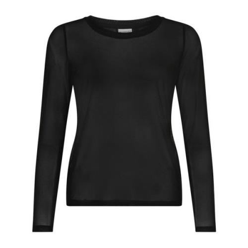 Langærmet Mesh T-Shirt 14798 Sort