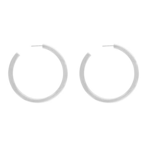 Passion Waterproof 50mm Chunky Hoop Earring Silver Plating