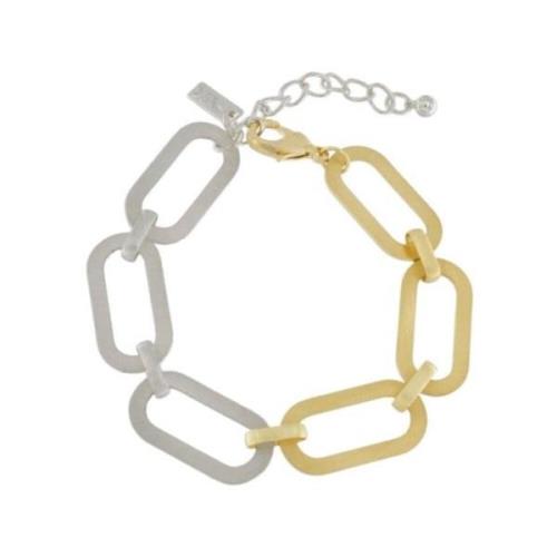 Audrey Oval Link Armbånd 2-Tone