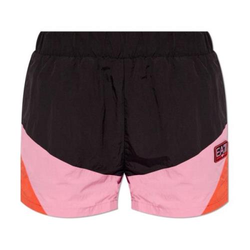 Shorts med logo patch