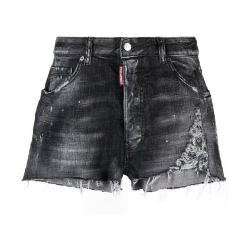 Sorte Denim Shorts til Moderne Kvinder