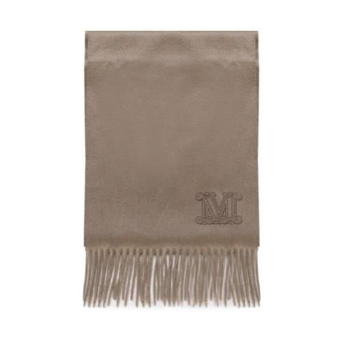 Broderet Monogram Beige Tørklæde