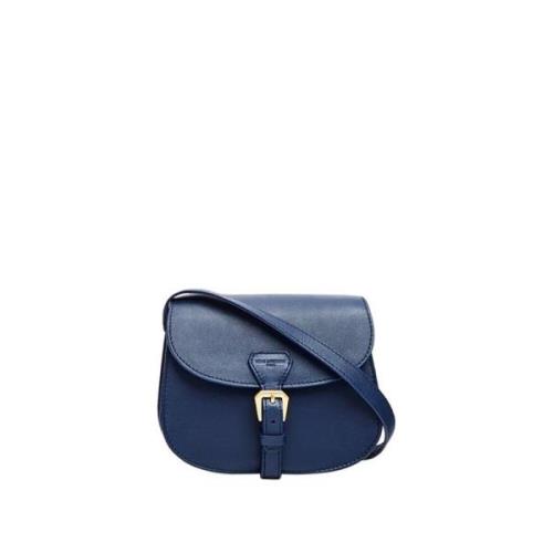 Navy Blue Læder Baby Flâneur Taske