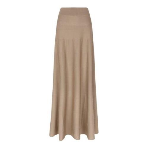 Hano, beige merino uld nederdel