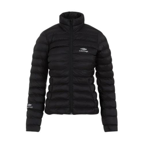 Sort Ski Fitted Puffer Jakke