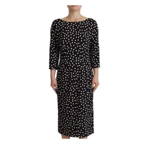 Polka Dot Sheath Midi Kjole