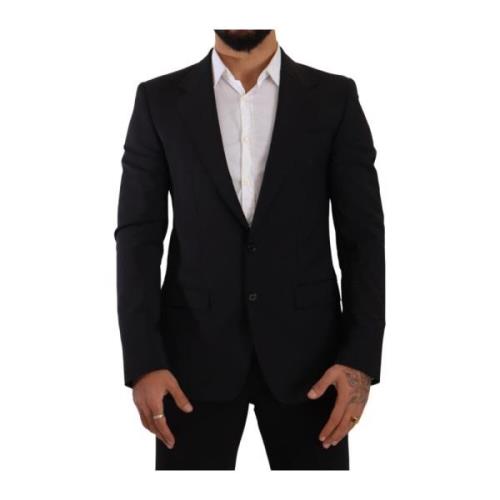 Elegant Sort Martini Slim Fit Jakkesæt