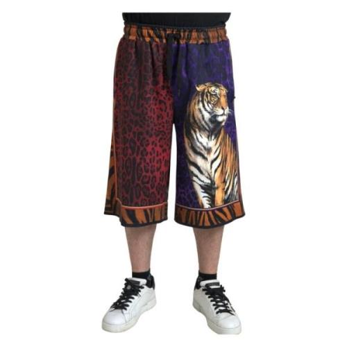 Eksotisk Print Multifarvet Bermuda Shorts