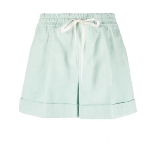 Blå Casual Linned Shorts