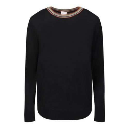 Hyggelig Merinould Sweatshirt med Artist Stripe Motiv