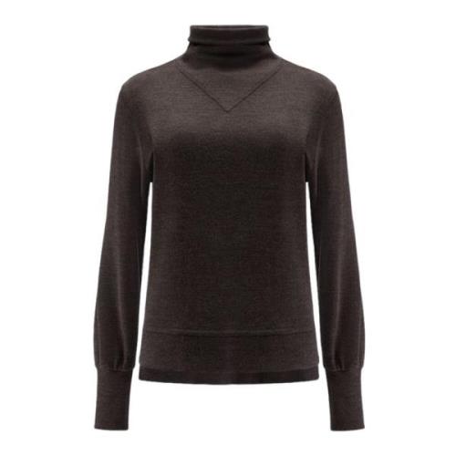 Brun Mockneck Sweatshirt