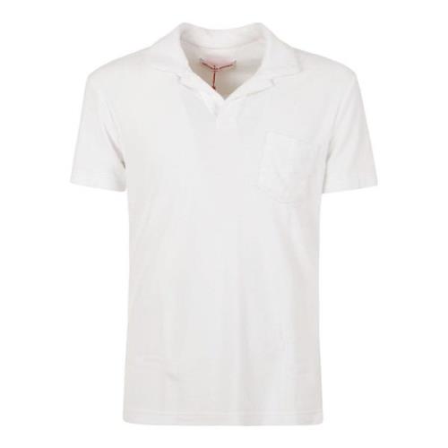 Hvid Terry Cotton Polo Shirt