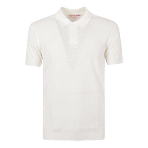 Hvid Strikket Polo Jarrett Jacquard