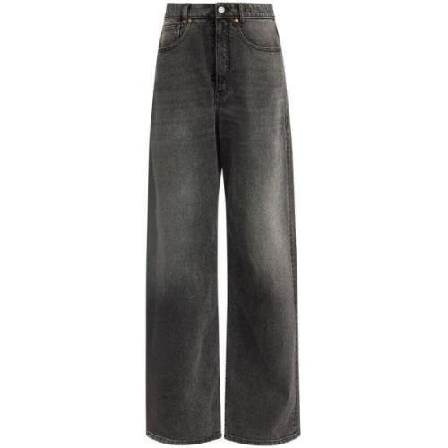 Grå Denim Asymmetriske Jeans