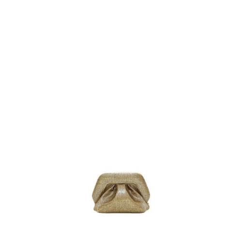 Eco Fabric Clutch Taske Guld Strass