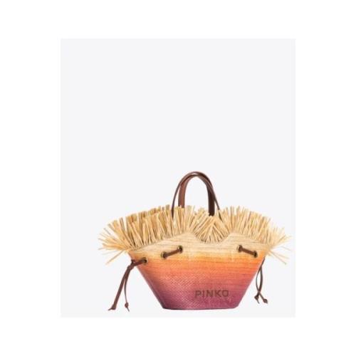 Lille Pagoda Shopper i Fucsia