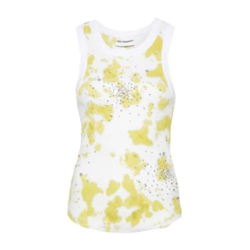 Lime/White Tie Dye Splash Tank Top