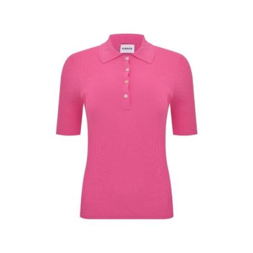 Bomuldspolo T-shirts i Pink