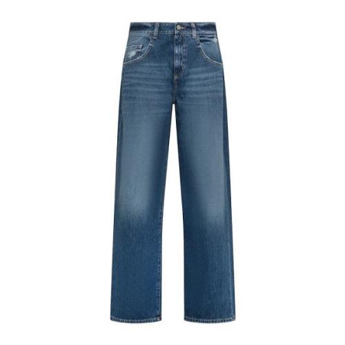 Mørk Denim Wide Leg Jeans