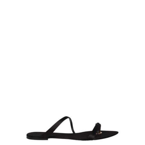 Luksus Satin Almond Toe Slides