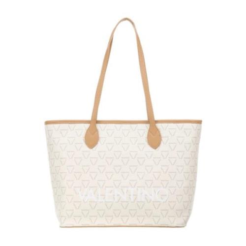 Beige Syntetisk Shopping Taske