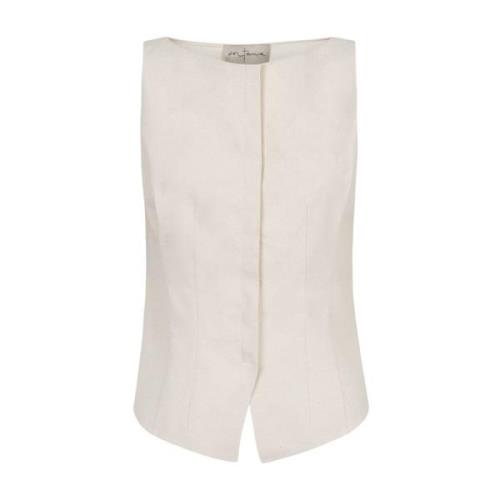 Ivory Vest Cotton Viscose Blend